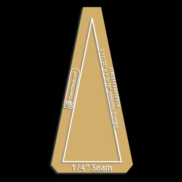 3-11/32 x 1-5/16" Isosceles Triangle