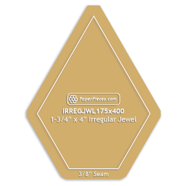 1-3/4" x 4" Irregular Jewel