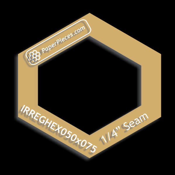 1/2" X 3/4" Irregular Hexagon