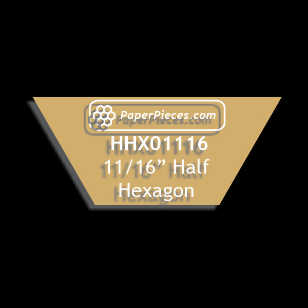 11/16" Half Hexagon