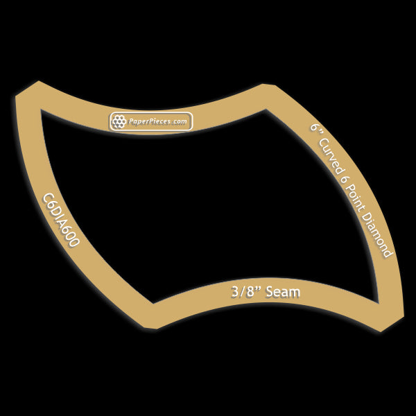 6" Curved 6 Point Diamond