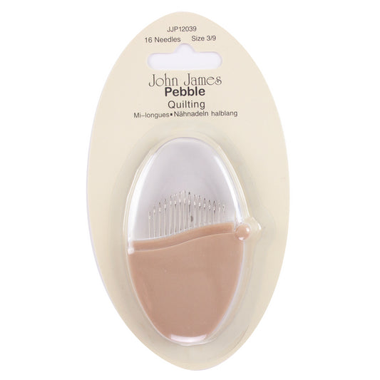 John James Pebble- Quilting. Assorted Sizes 3-9. Includes 16 Needles.