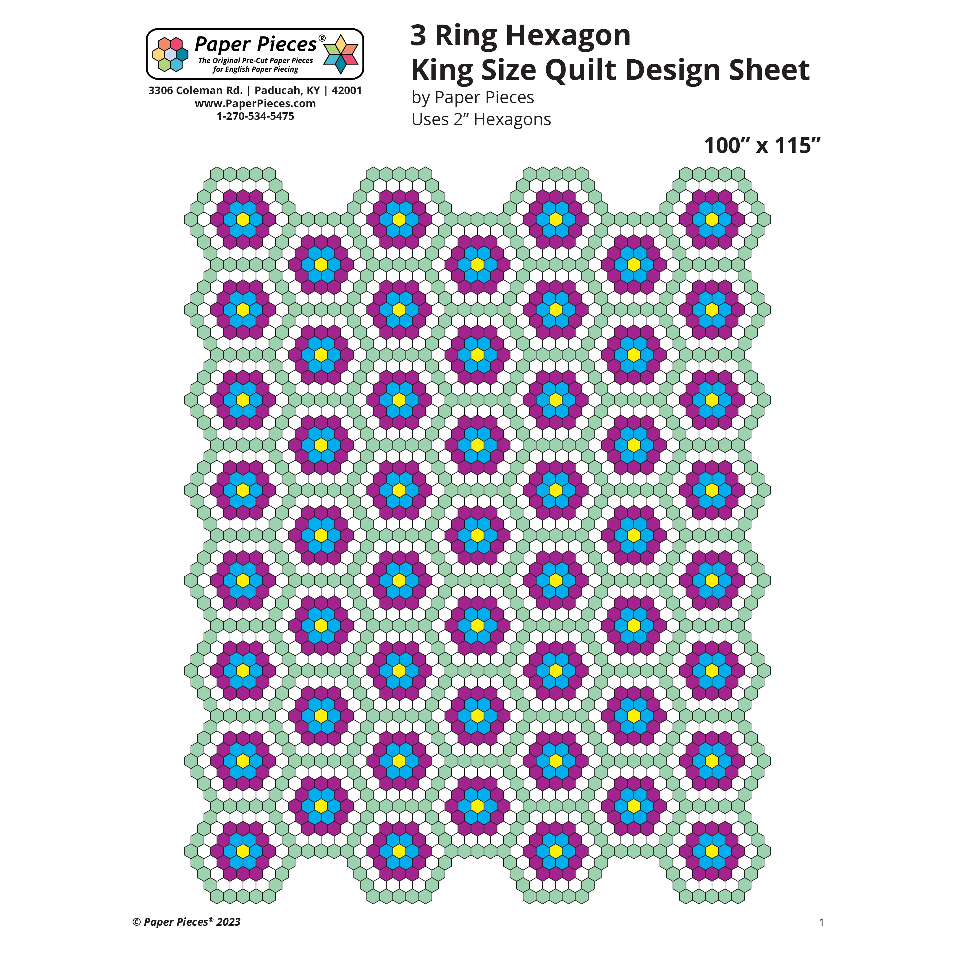 TLKKUE 600 Pieces Paper Piecing Hexagon Paper Piecing Template 6 Sizes  White Paper Piecing Quilting Template Hexagon Shape for Quilting, Sewing,  Craft