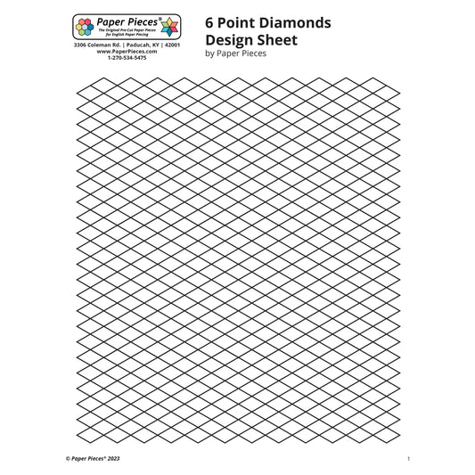 6 Point Diamond Rows Design Sheet (FREE PDF Download)