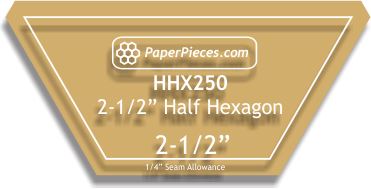 2-1/2" Half Hexagons