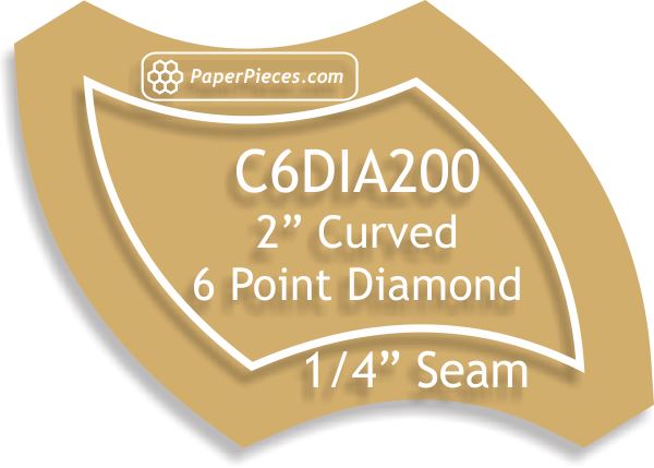 2" Curved 6 Point Diamonds