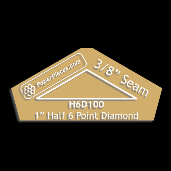 1" Half 6 Point Diamonds