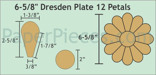 6-5/8" 12 Petal Dresden