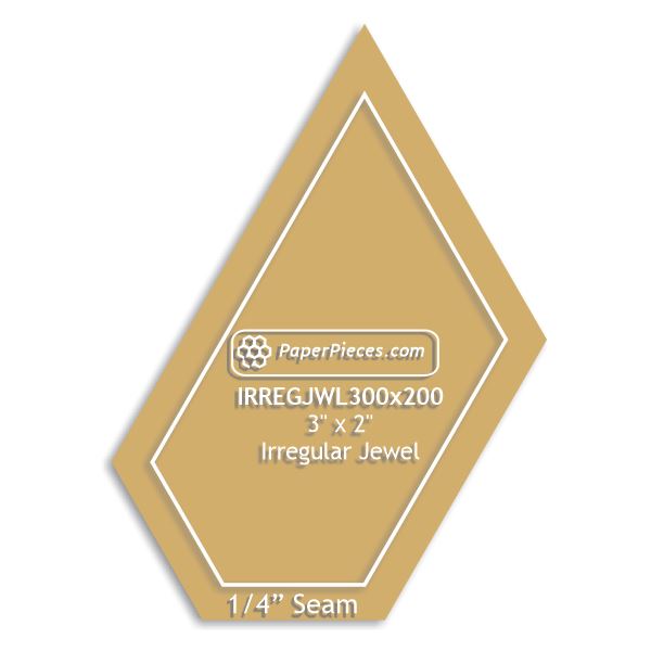 3" x 2" Irregular Jewel