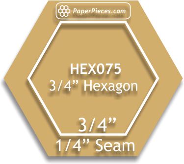 3/4" Hexagons