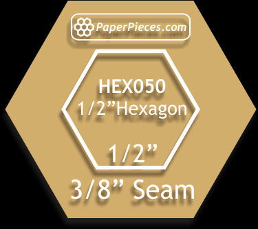 1/2" Hexagons