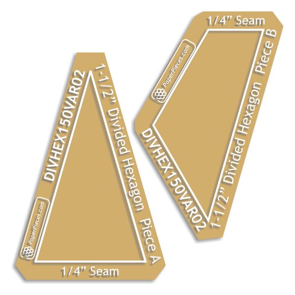 1-1/2" Divided Hexagon Variation 02