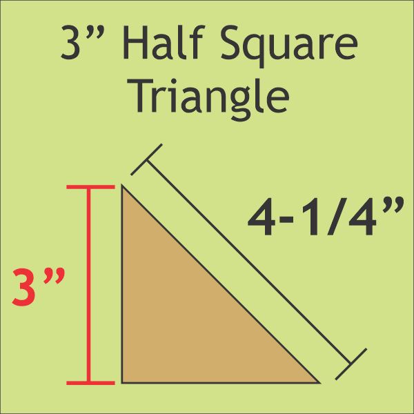 3" Half Square Triangles