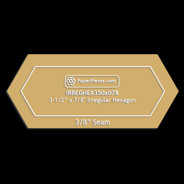 3-1/2" x 7/8" Irregular Hexagon