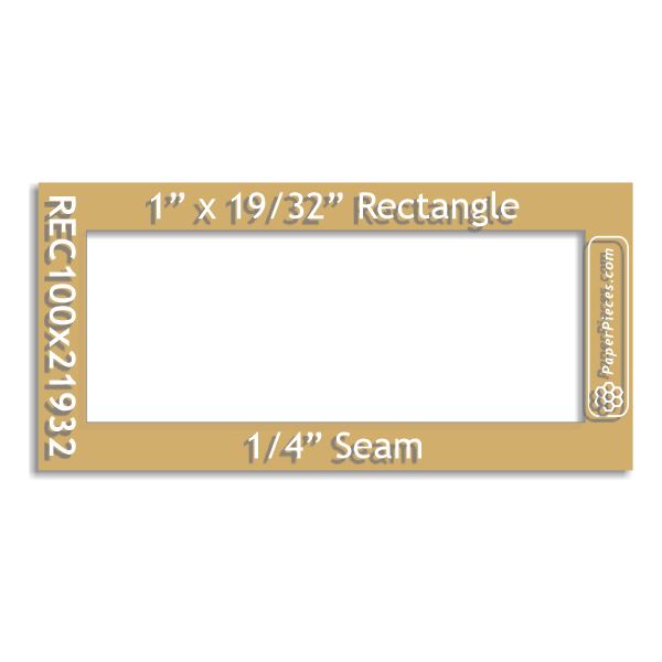 1" x 2-19/32" Rectangle