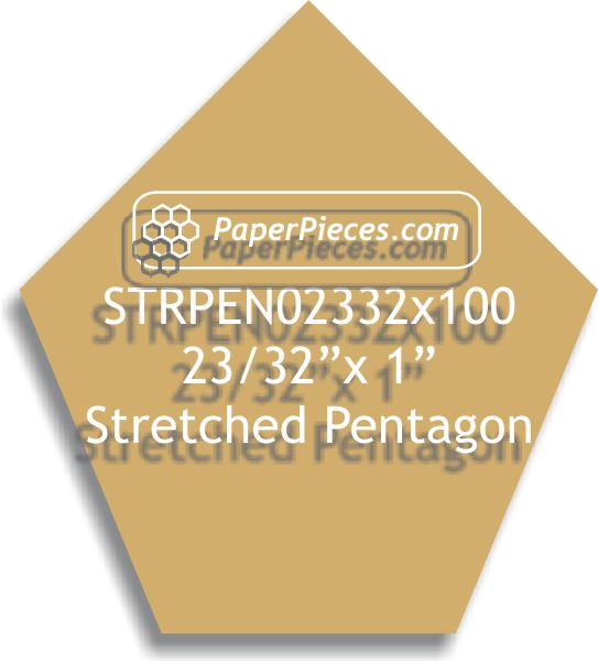 23/32" x 1" Stretched Pentagon