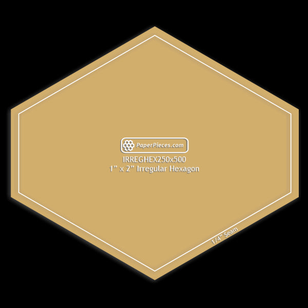 2-1/2" x 5" Irregular Hexagon