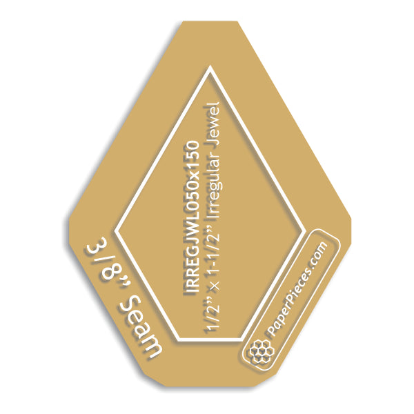 1/2" x 1-1/2" Irregular Jewel