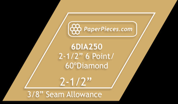 2-1/2" 6 Point Diamonds