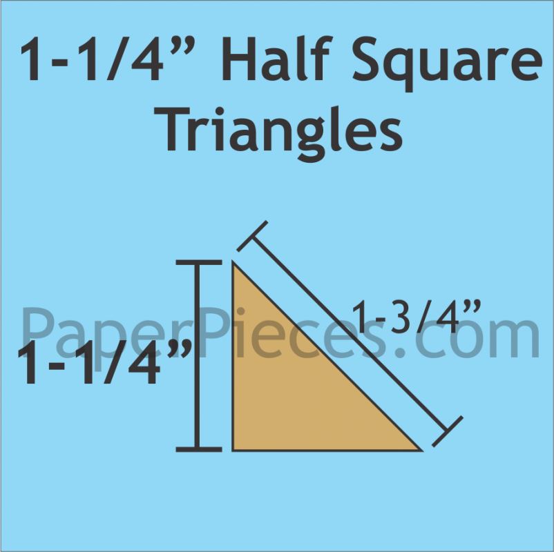 1-1/4" Half Square Triangles