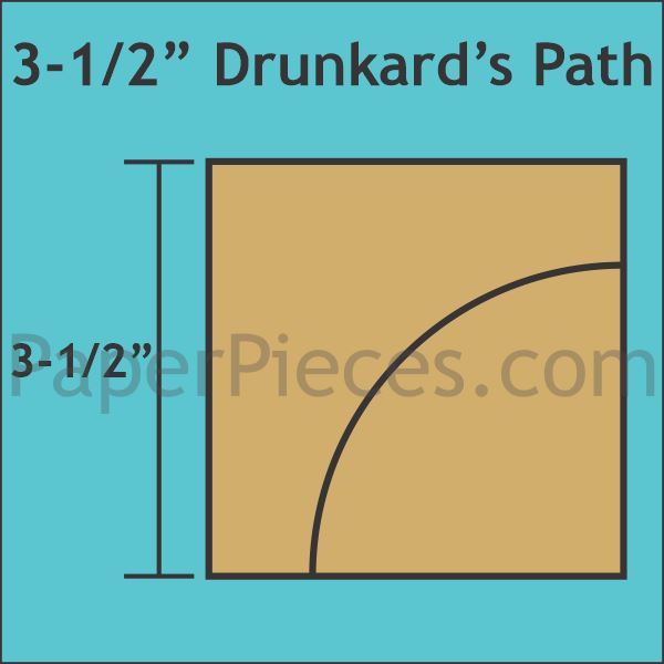 3-1/2" Drunkard's Path