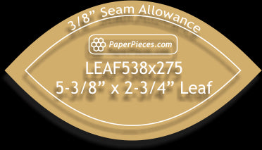 5-3/8" x 2-3/4" Leaf