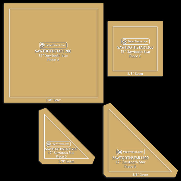 12" Sawtooth Star Block