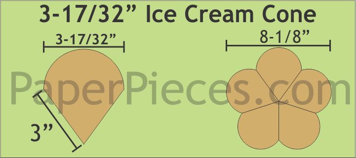 3-17/32" Ice Cream Cones