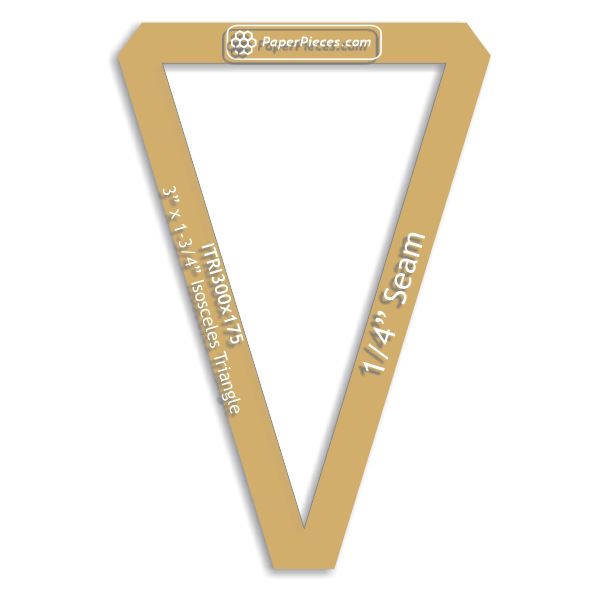 3" x 1-3/4" Isosceles Triangle