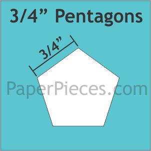 3/4" Pentagons