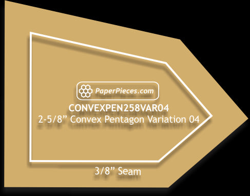 2-5/8" Convex Pentagons Variation 04