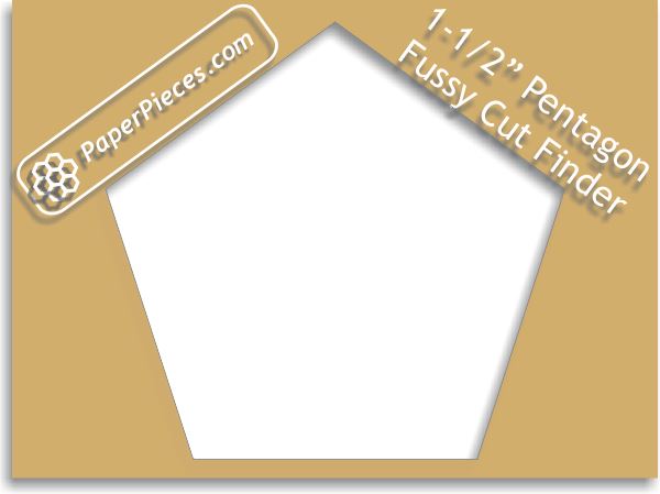 1-1/2" Pentagon Fussy Cut Finder
