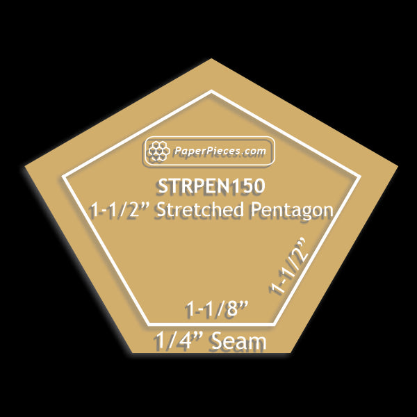 1-1/2" Stretched Pentagons