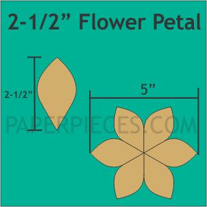 2 1/2" Flowers Petal