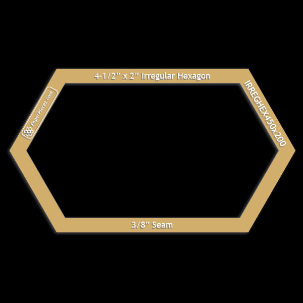 4-1/2" x 2" Irregular Hexagon