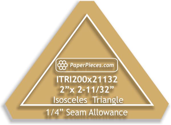 2" x 2-11/32" Isosceles Triangles
