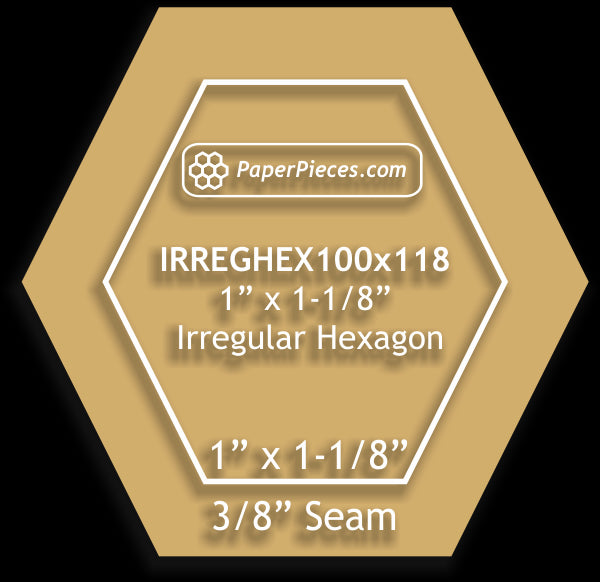 1" x 1-1/8" Irregular Hexagons