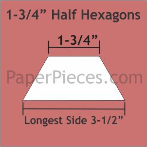 1-3/4" Half Hexagons
