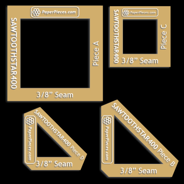 4" Sawtooth Star Block