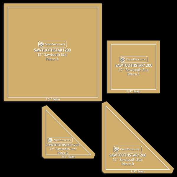 12" Sawtooth Star Block
