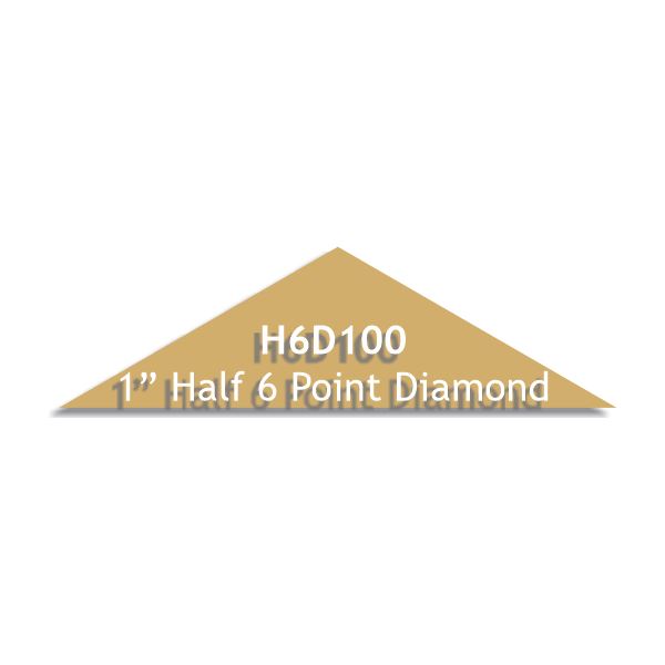 1" Half 6 Point Diamonds