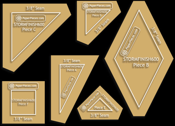 6" Storm At Sea Finishing Blocks