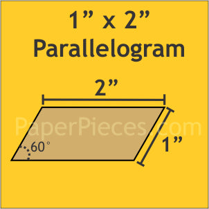 1" x 2" 60 Degree Parallelograms