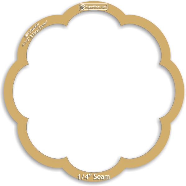 4-1/2" 8 Petal Flower