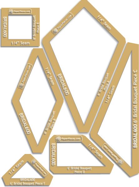 6" Bridal Bouquet Block