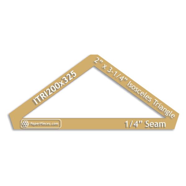 2" x 3-1/4" Isosceles Triangle