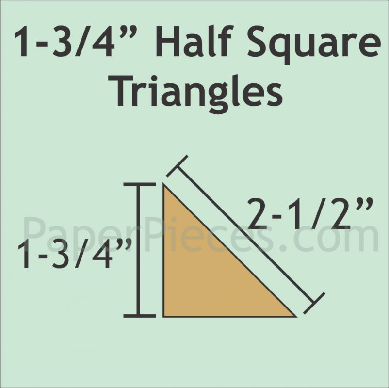 1-3/4" Half Square Triangles