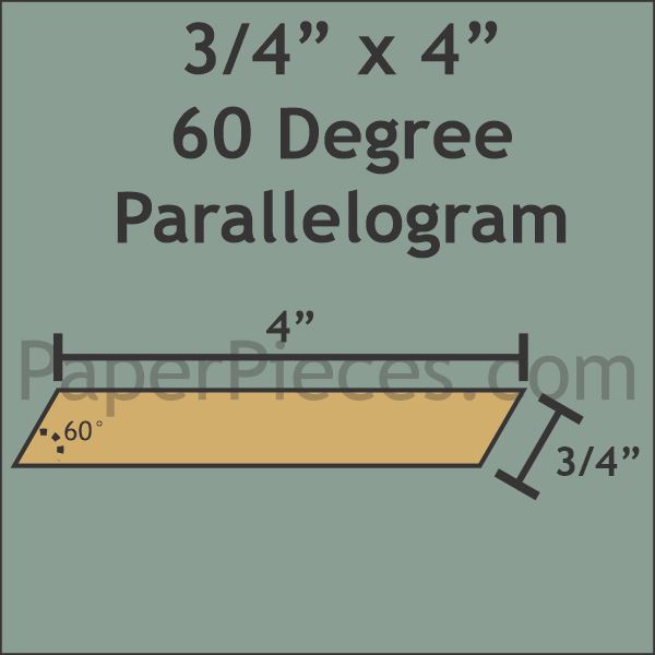 3/4" x 4" 60 Degree Parallelogram