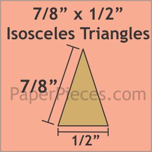 7/8" x 1/2" Isosceles Triangle