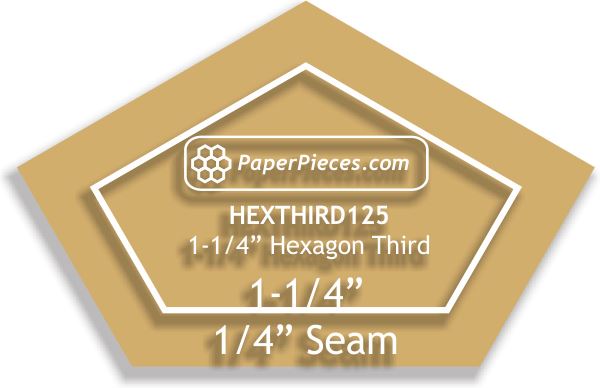 1-1/4" Hexagon Thirds